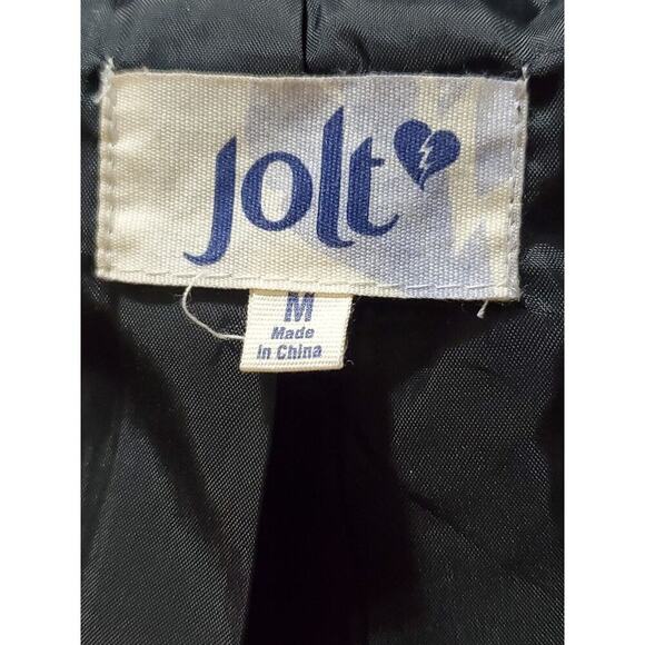 Jolt Women's Black Polyester Long Sleeve Buttons Front Casual Jacket Coat Size M - Picture 10 of 11